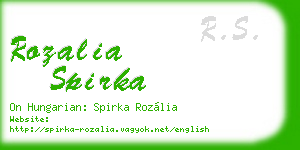 rozalia spirka business card